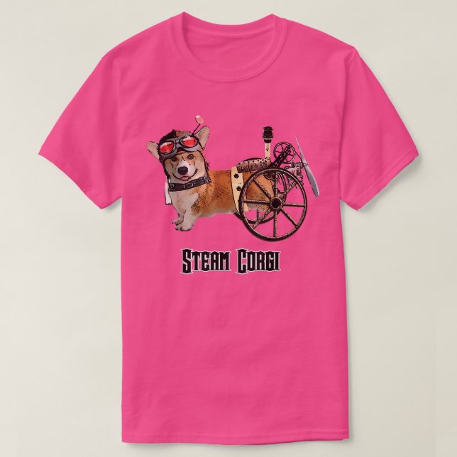 Admiral Wheels Steampunk Corgi T-Shirt (Design vorne)