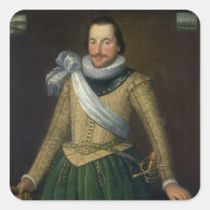 Admirals-Sir Thomas Button (d.1694) Quadratischer Aufkleber