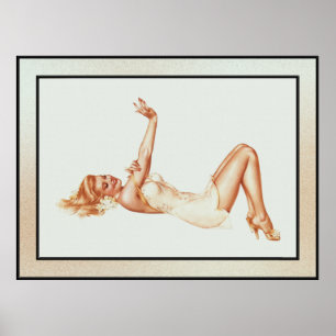 Admiration Pin-up Girl Art by Alberto Vargas Poster