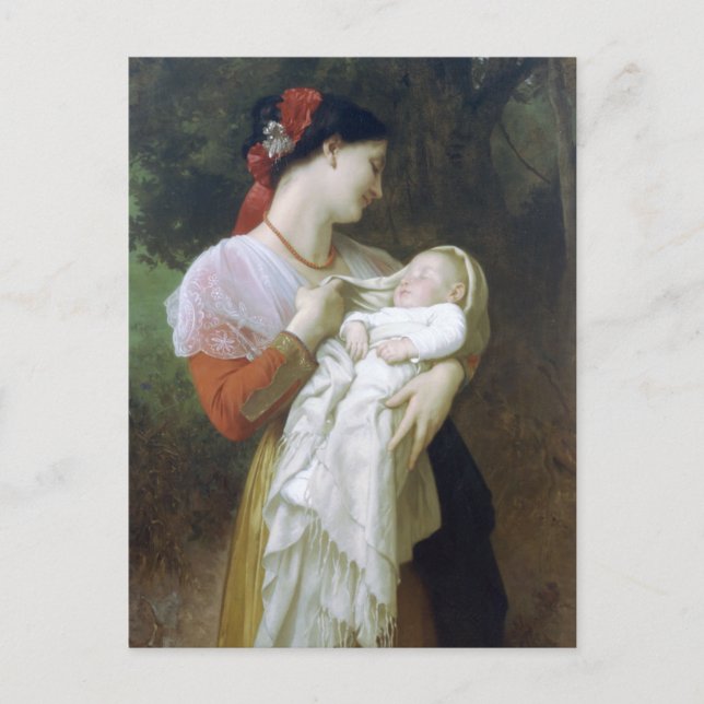 Admiration von Mutter durch William Adolphe Bougue Postkarte (Vorderseite)