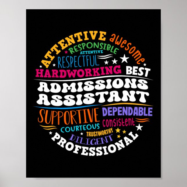 Admissions Istant Squad Life Teacher Appreciation  Poster (Vorne)