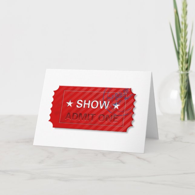 Admit One Ticket Karte (Vorderseite)