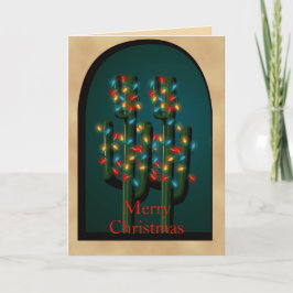 Adobe Christmas Cactus Tree Grußkarte Feiertagskarte