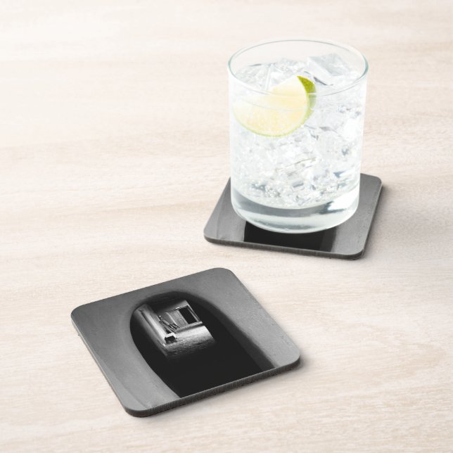 Adobe Doorway Architecture Black & White Foto Untersetzer (Rechte Seite)