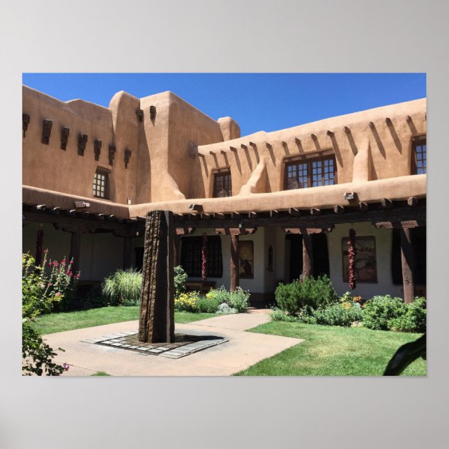 Adobe Vigas La Fonda Hotel Santa Fe NM Poster (Vorne)