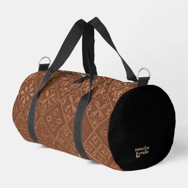 Adobo Braun philippinisches Flair KLEIN Duffle Bag (Linke Seite)