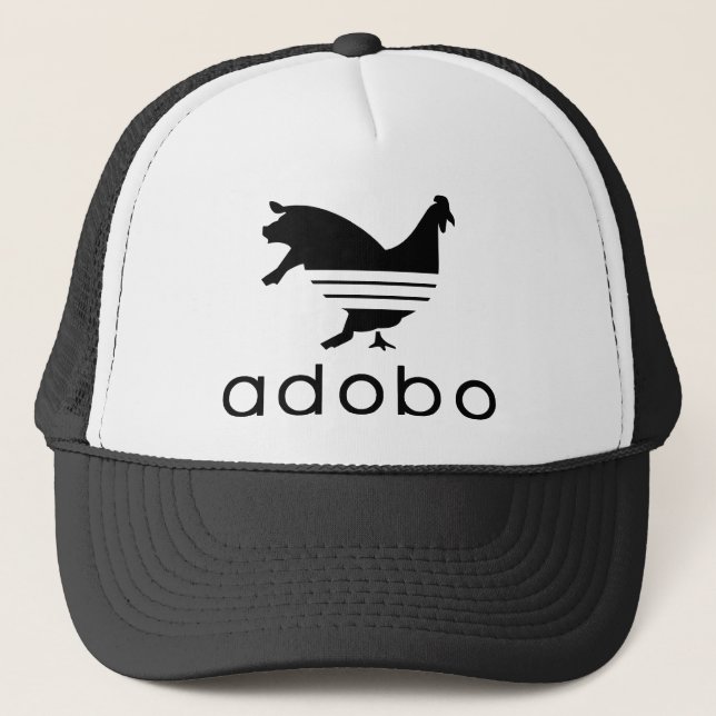 Adobo-Huhn-Schweinefleisch Truckerkappe (Vorderseite)