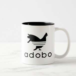 Adobo-Huhn-Schweinefleisch Zweifarbige Tasse