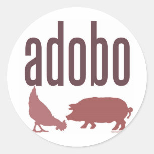 Adobo: Hühnchen und Schwein Runder Aufkleber