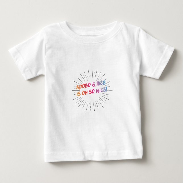 Adobo u. Reis ist oh so Nizza! Baby T-shirt (Vorderseite)