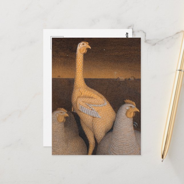 Adoleszenz von Grant Wood Postkarte (Vorderseite/Rückseite Beispiel)