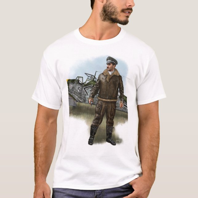 Adolf Galland Ás Alemão ww2 T-Shirt (Vorderseite)