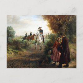 Adolph Menzel - Die Bittschrift - Friedrich II Postkarte