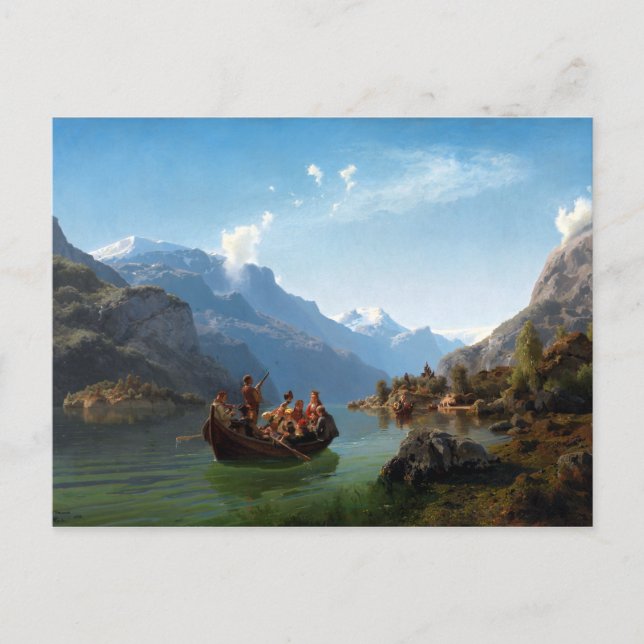 Adolph Tidemand & Hans Gude Bridal Procession Postkarte (Vorderseite)