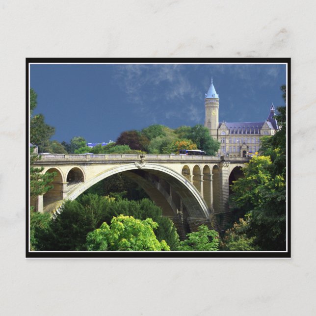 Adolphe-Brücke Postkarte aus Luxemburg Stadt (Vorderseite)
