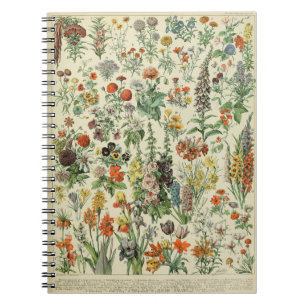 Adolphe Millot-Blume Muster-A-Notebook Notizblock