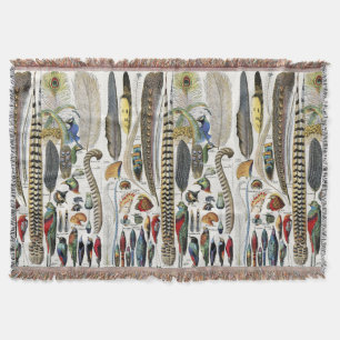 Adolphe Millot Dark Academia Vintage Vogel Feder Decke