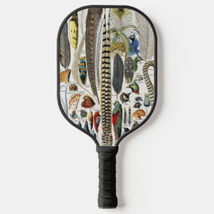 Adolphe Millot Dark Academia Vintage Vogelfeder Pickleball Schläger