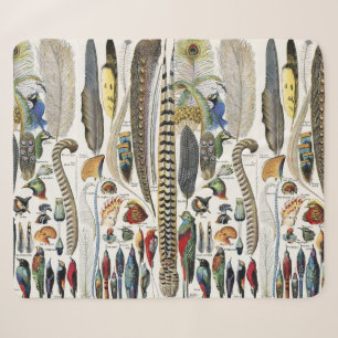 Adolphe Millot Dark Academia Vintage Vogelfeder Sherpadecke