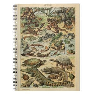 Adolphe Millot Reptile Muster Notebook Notizblock