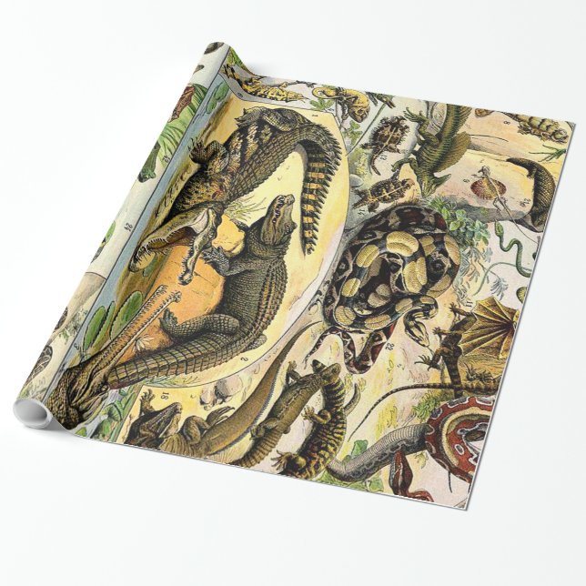 Adolphe Millot Reptiles 1 Wrapping Paper Geschenkpapier (Ungerollt)