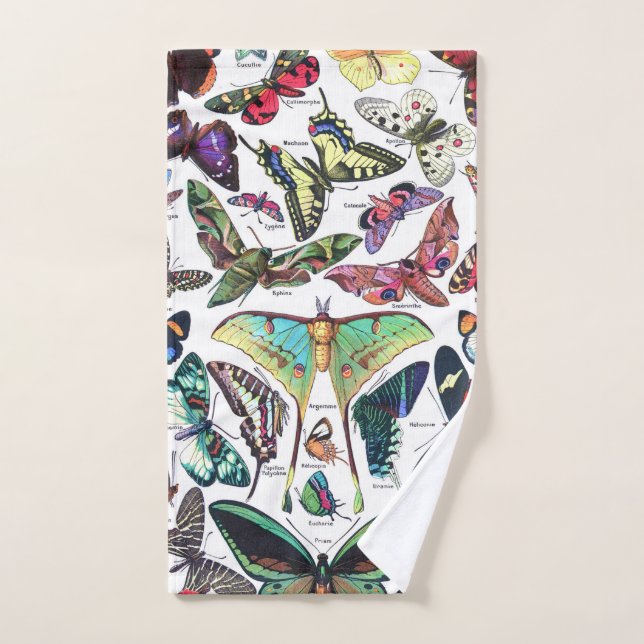 Adolphe Millot "Schmetterlinge" 3. Badhandtuch Set (Handtuch)