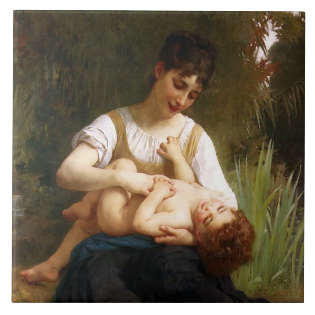 Adolphus Child and Tee von William Bouguereau Fliese (Vorderseite)