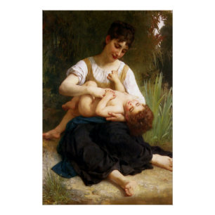 Adolphus Child and Tee von William Bouguereau Poster