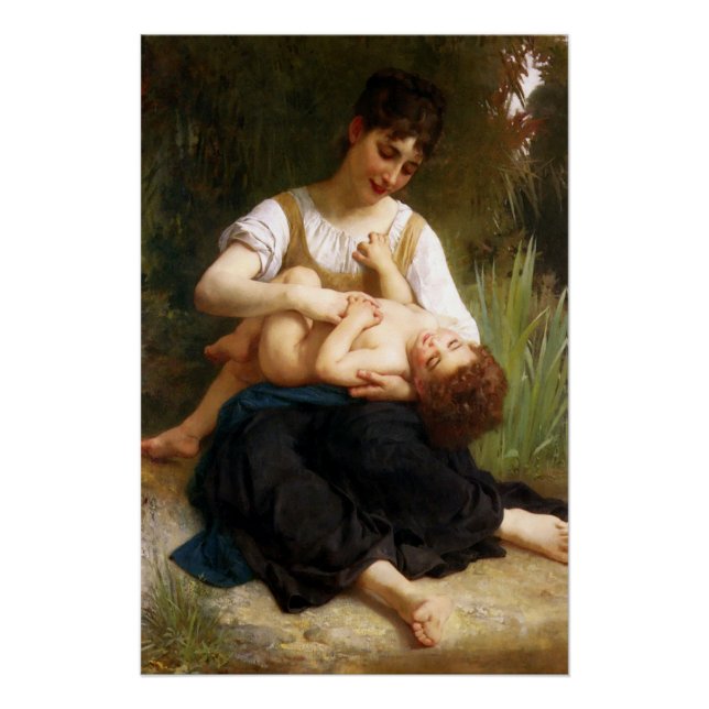 Adolphus Child and Tee von William Bouguereau Poster (Vorderseite)