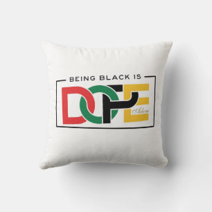 ADOM "Being Black Is Dope" V-Ausschnitt-Shirt Kissen