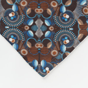 ADOM Blaues Blumen-Teppich-Tuch Fleecedecke