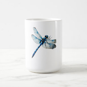 ADOM "Blue Dragonfly" Damen Langarm T-Shirt Kaffeetasse