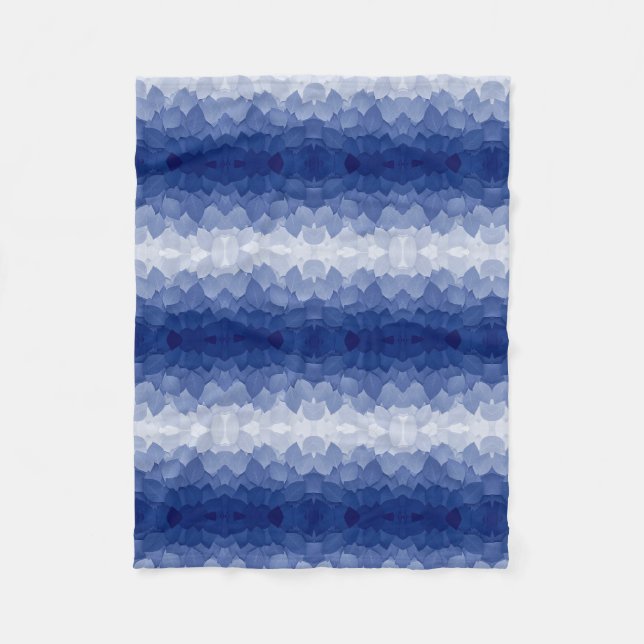 ADOM Blue Leaf Symmetry Blanket Fleecedecke (Vorderseite)
