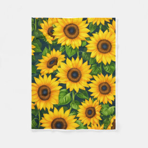 ADOM Bright Sunflower Throwdecke Fleecedecke