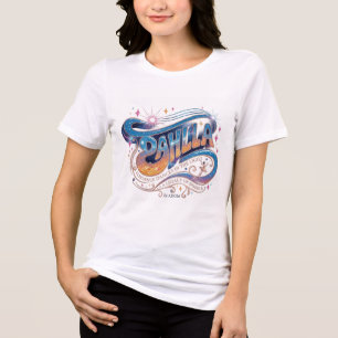 ADOM "Dahlia" Retro-Blumen-Frauen-T-Shirt Tri-Blend Shirt