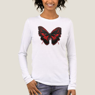 ADOM "Elegant Butterfly" Damen Langarm T-Shirt Tri-Blend Shirt