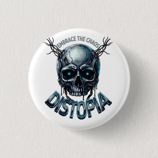 ADOM "Embrace the Chaos" Tragetasche Button (Vorderseite)