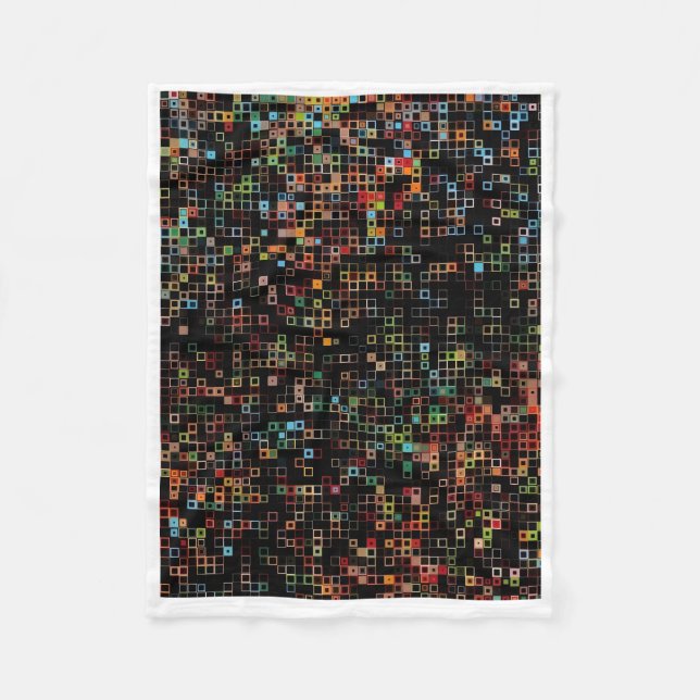 ADOM Farbige Mosaik-Pixel-Art-Decke Fleecedecke (Vorderseite)