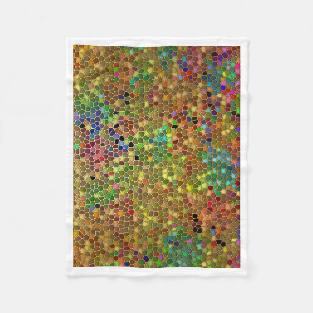 ADOM Farbige Steinmosaikdecke Fleecedecke (Vorderseite)