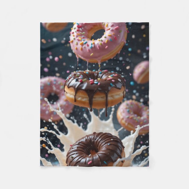 ADOM Floating Donuts Milk Splash Blanket Fleecedecke (Vorderseite)