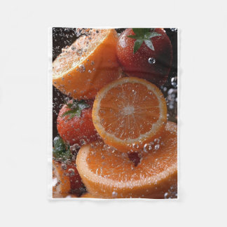 ADOM Fresh Citrus Splash Art Blanket Fleecedecke
