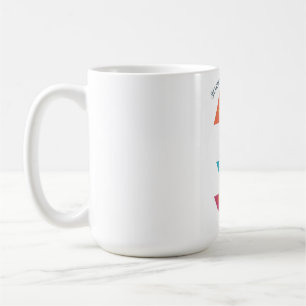 ADOM Geometric Art Langarmshirt Kaffeetasse