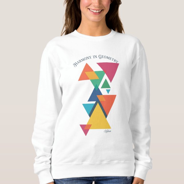 ADOM Geometric Art Langarmshirt Sweatshirt (Vorderseite)