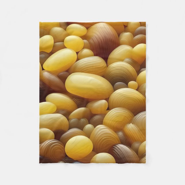 ADOM Golden Polierte Kiesel Steppdecke Fleecedecke (Vorderseite)