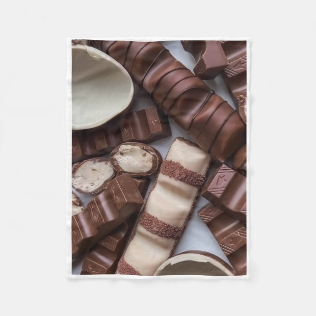 ADOM Gourmet Milch-Schokoladen-Decke Fleecedecke (Vorderseite)
