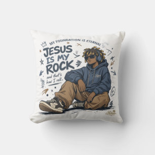 ADOM "Jesus Is My Rock" Damen-T-Shirt Kissen