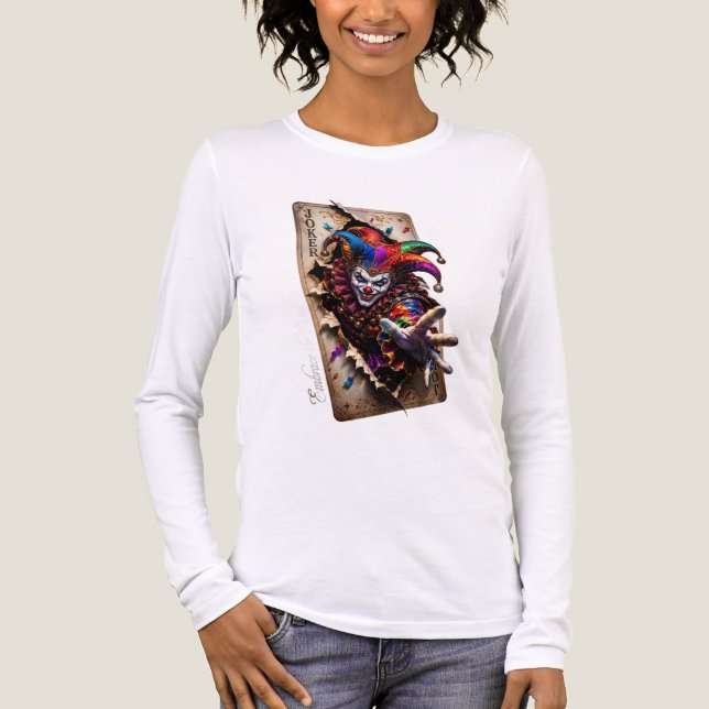 ADOM Joker Playing Card Long Sleeve Tee (Vorderseite)