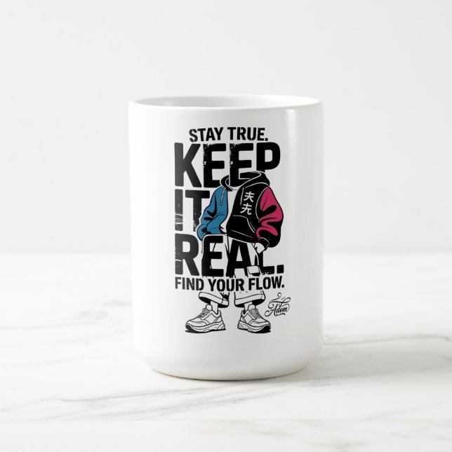 ADOM Keep It Real Langarm-Shirt Kaffeetasse (Mittel)