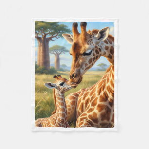 ADOM Liebende Giraffenfamilie-Decke Fleecedecke