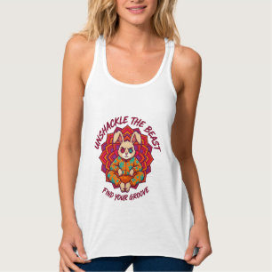 ADOM Meditiere das Biest Rot Geo Tank Top